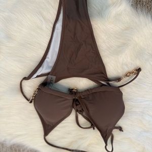 SHEIN, size Medium, two piece bathing suit, brown